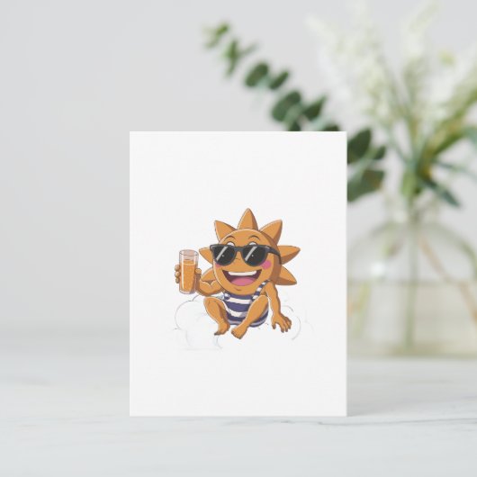 Hello summer  briefkaart (Staand voorkant)