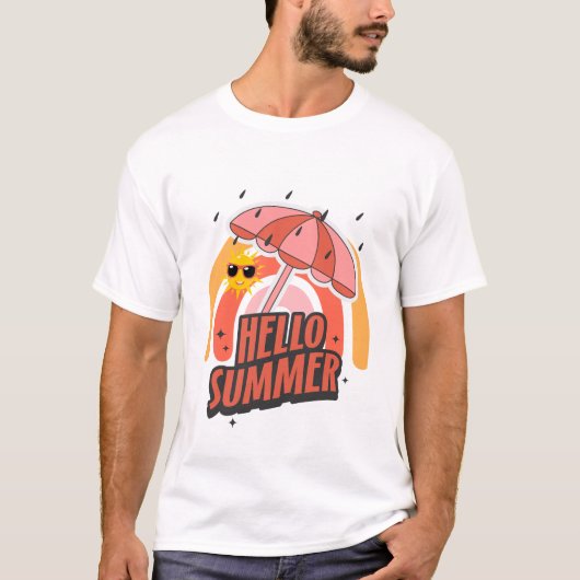 Hello Summer – Bright & Fun Design T-shirt (Voorkant)