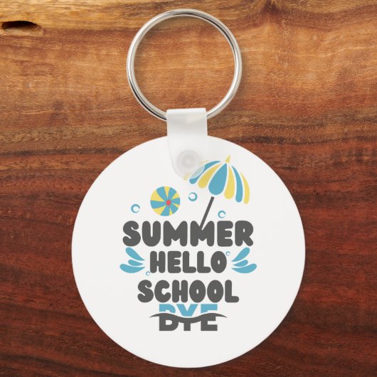 Hello Summer Bye School Acrylic Keychain (Achterkant)