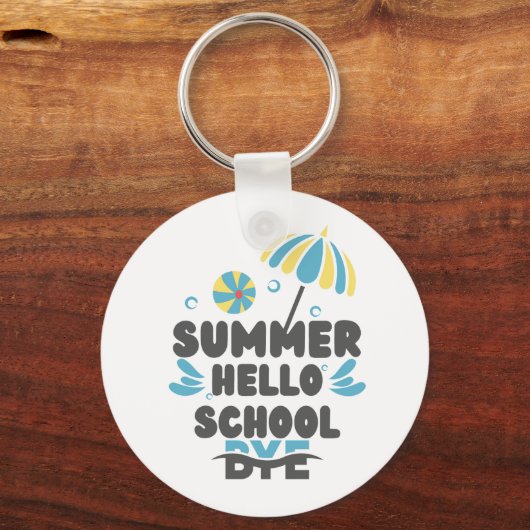 Hello Summer Bye School Acrylic Keychain (Voorkant)