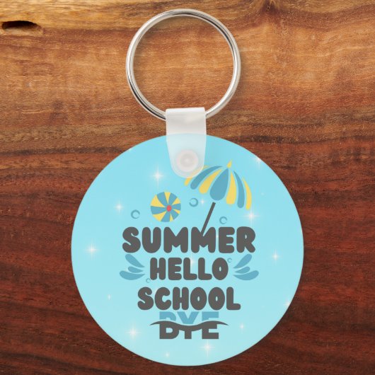 Hello Summer Bye School Acrylic Keychain (Voorkant)
