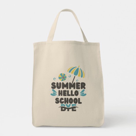 Hello Summer Bye School  Tote Bag (Achterkant)