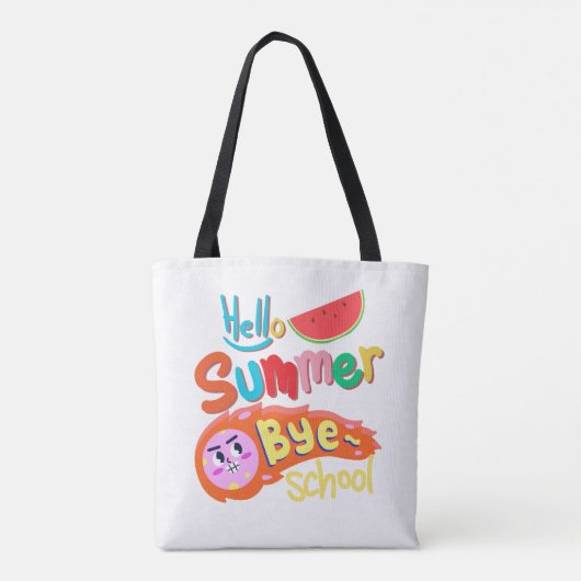Hello Summer Bye School Tote Bag Art (Achterkant)