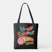 Hello Summer Bye School Tote Bag Art (Achterkant)