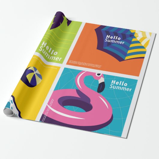 Hello summer cadeaupapier (Uitgerold)