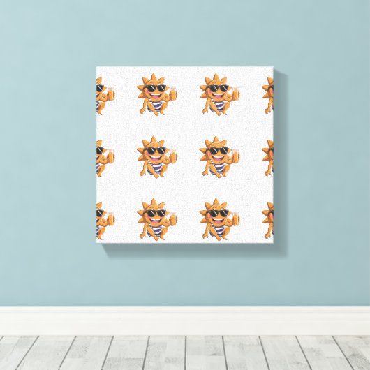 Hello summer canvas afdruk (Insitu (Houten vloer))