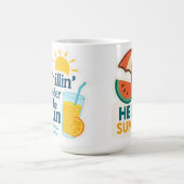 Hello Summer – Chillin’ the Sun Sticker for Mugs  Koffiemok (Center)