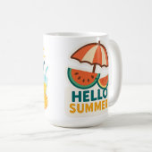Hello Summer – Chillin’ the Sun Sticker for Mugs  Koffiemok (Voorkant rechts)