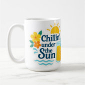 Hello Summer – Chillin’ the Sun Sticker for Mugs  Koffiemok (Links)