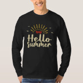 Hello Summer Feeling Tropical Beach Summer Vacatio T-shirt (Voorkant)