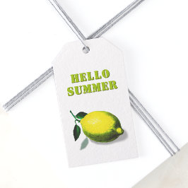 Hello Summer Green Lemon Favor Cadeaulabel