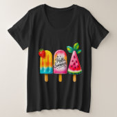 Hello Summer  Grote Maat T-shirt (Design voorkant)