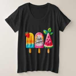 Hello Summer  Grote Maat T-shirt