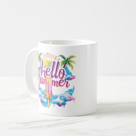 Hello summer koffiemok (Voorkant links)