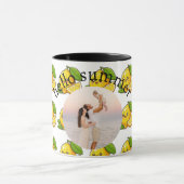 Hello Summer Lemon Custom Photo Mug Gift Mok (Midden)