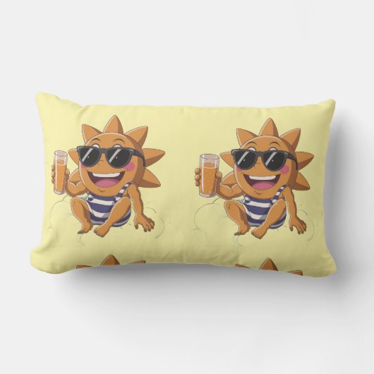 Hello summer  lumbar pillow kussen (Voorkant)