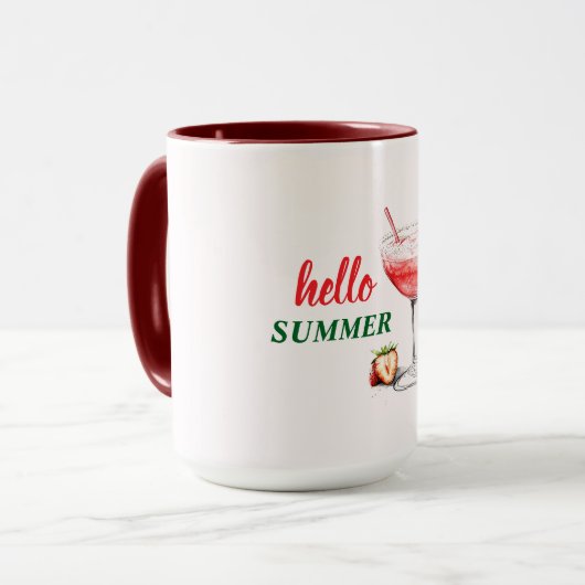 Hello Summer | Strawberry Cocktail Combo Mug Mok (Voorkant links)