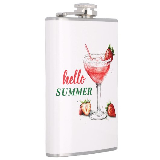 Hello Summer | Strawberry Cocktail Flask Heupfles (Rechts)