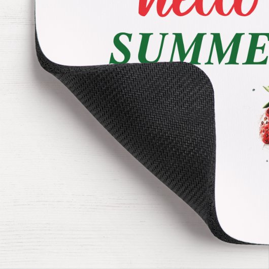 Hello Summer | Strawberry Cocktail Mouse Pad Muismat (Hoek)