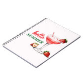 Hello Summer | Strawberry Cocktail Notebook Notitieboek (Linkerzijde)