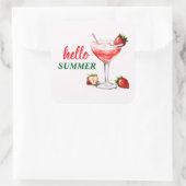 Hello Summer | Strawberry Cocktail Sticker (Tas)