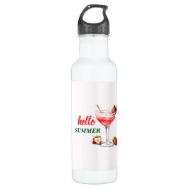 Hello Summer | Strawberry Cocktail Water Bottle Waterfles