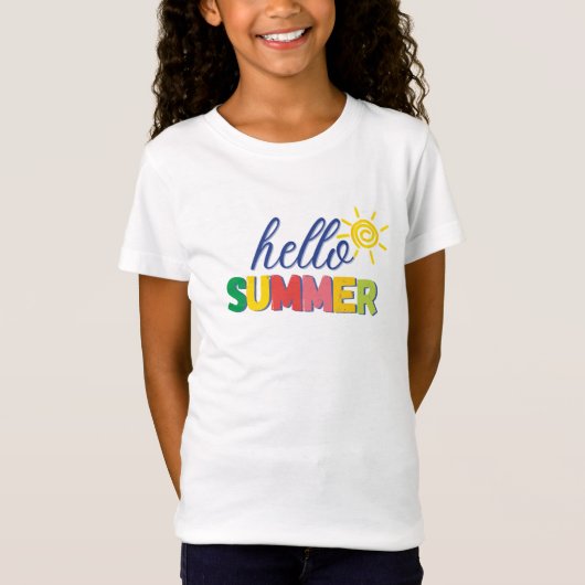 "hello summer" t-shirt (Voorkant)
