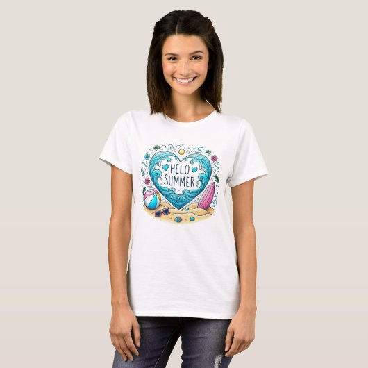 Hello summer t-shirt (Voorkant volledig)