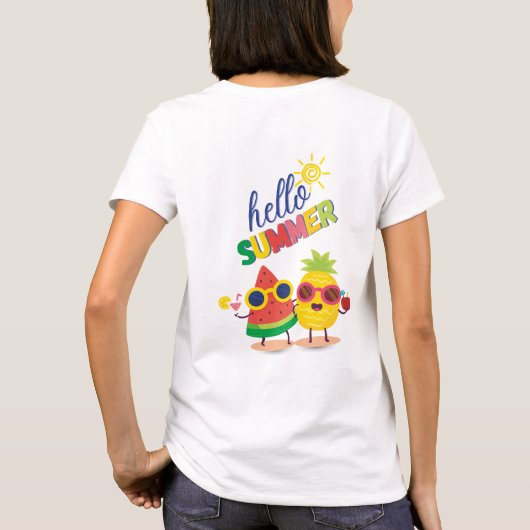 "Hello summer" t-shirt (Achterkant)