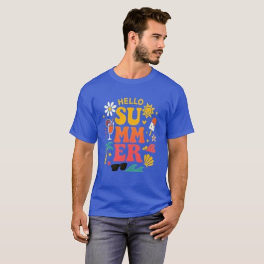 Hello Summer Tee – Sunshine, Smiles & Seasonal T-shirt (Voorkant volledig)