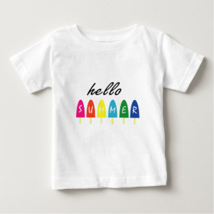 Hello Summer Vacation Ice Cream Popsicle Ice Lolly