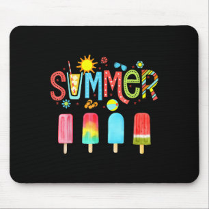 Hello Summer Vacation Ice Cream Popsicle Ice Lolly Muismat