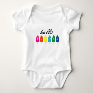 Hello Summer Vacation Ice Cream Popsicle Ice Lolly Romper
