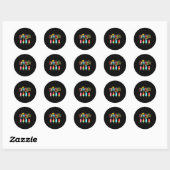 Hello Summer Vacation Ice Cream Popsicle Ice Lolly Ronde Sticker (Vel)