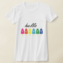 Hello Summer Vacation Ice Cream Popsicle Ice Lolly