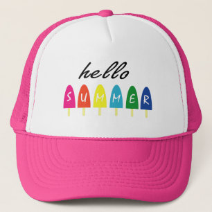 Hello Summer Vacation Ice Cream Popsicle Ice Lolly Trucker Pet