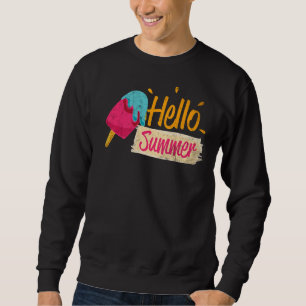 Hello Summer Vacation Ice Cream Popsicle Ice Lolly Trui