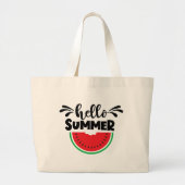 Hello Summer Watermelon Fruit Grote Tote Bag (Voorkant)