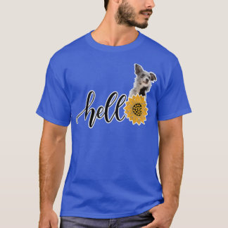 Hello Sunflower Australian Cattle Dog T-shirt