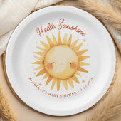 Hello Sunshine Boho Gender Neutral Sun Baby Shower Papieren Bordje