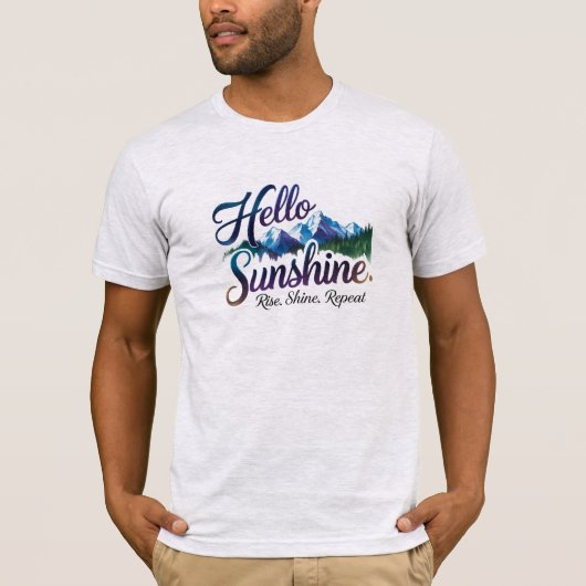 Hello Sunshine – Breathe. Shine. Repeat. T-shirt (Voorkant)