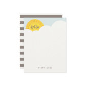 Hello Sunshine Papierwaren - Houtskool Notitiekaartje (Voorkant / Achterkant in situ)