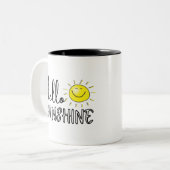 Hello Sunshine Spring Summer Tweekleurige Koffiemok (Voorkant links)