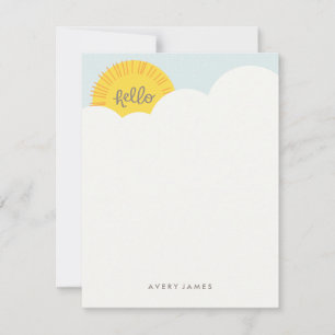 Hello Sunshine Stationery - Houtskool Notitiekaartje