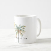 Hello Sunshine Tropical Palm Tree Koffiemok (Voorkant rechts)
