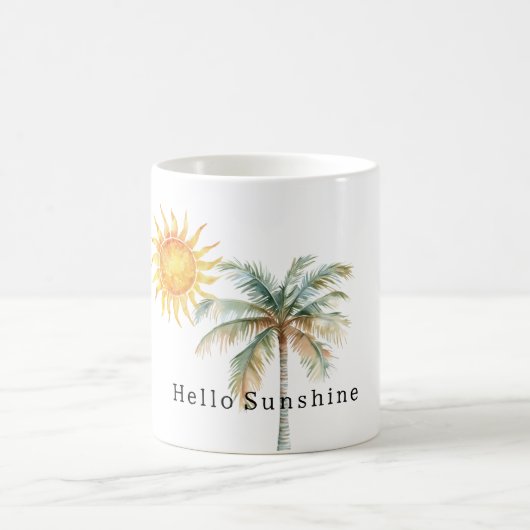 Hello Sunshine Tropical Palm Tree Koffiemok (Center)