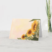 Hello Sunshine Watercolor Sunflower Notecards Bedankkaart (Achterkant)