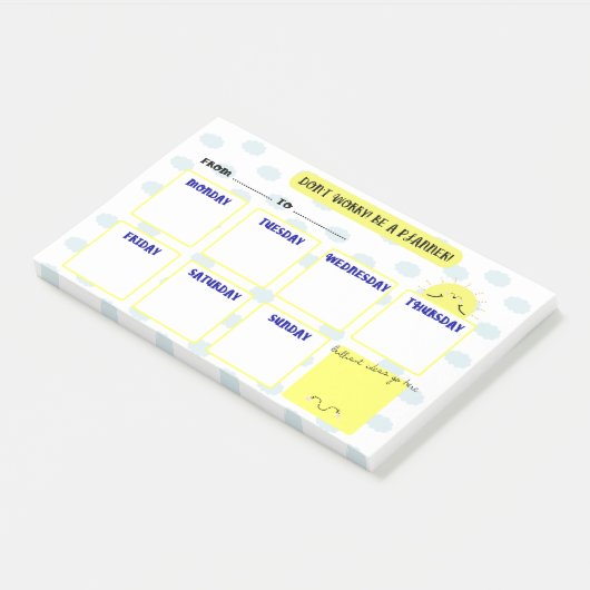 HELLO SUNSHINE - WEEK PLANNER POST-IT® NOTES (Schuin)