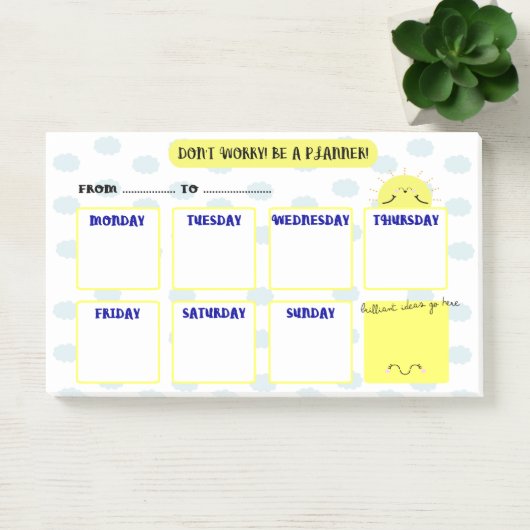 HELLO SUNSHINE - WEEK PLANNER POST-IT® NOTES (Kantoor)