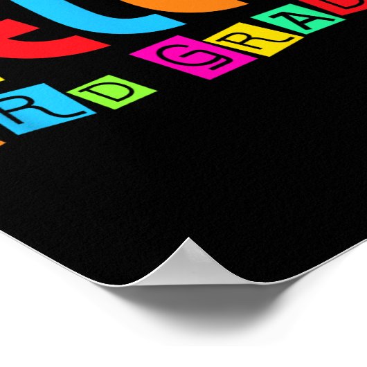 Hello Third 3rd Grade Back To School For Student B Poster (Hoek)